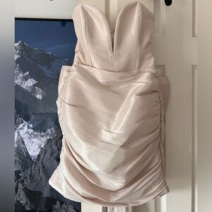 Oh Polly Cream Mini Dress